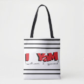 Canvas tas: "Ik ben wat ik doe" Tote Bag (Voorkant)
