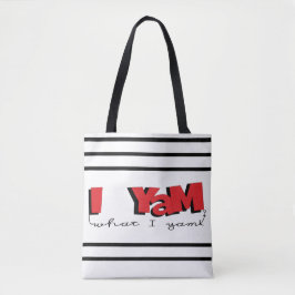 Canvas tas: "Ik ben wat ik doe" Tote Bag