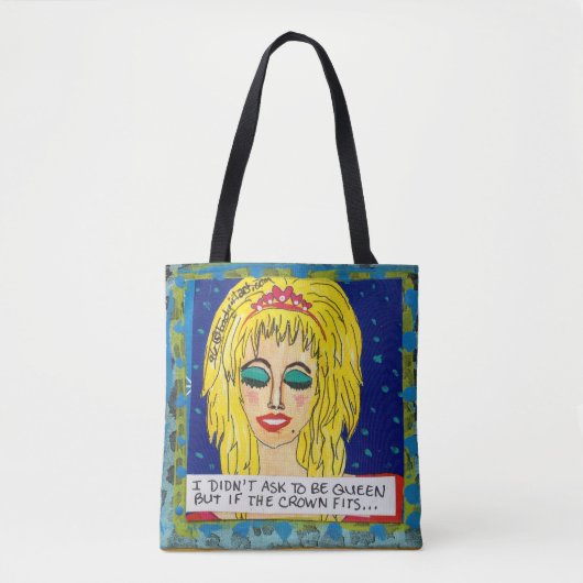 Canvas tas, ik heb niet gevraagd koningin te zijn tote bag (Voorkant)
