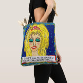 Canvas tas, ik heb niet gevraagd koningin te zijn tote bag (Dichtbij)