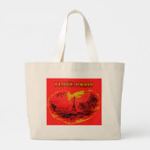 Canvas tas, ik hou van Parijs Grote Tote Bag (Achterkant)