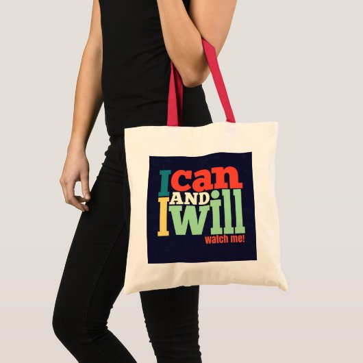 Canvas tas - Ik kan en ik wil" (Voorkant (product))