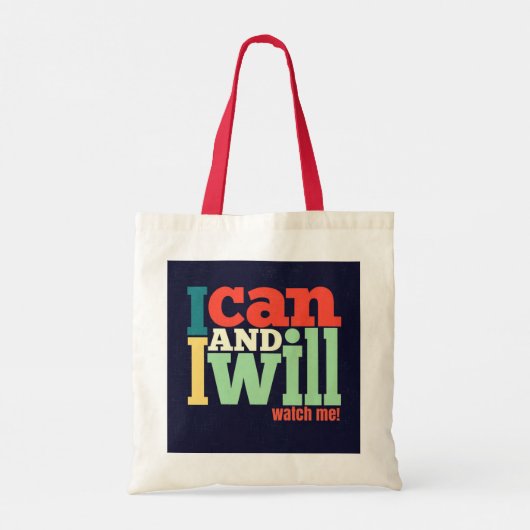 Canvas tas - Ik kan en ik wil" (Achterkant)