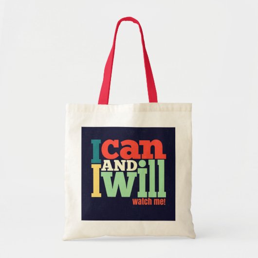Canvas tas - Ik kan en ik wil" (Voorkant)