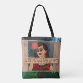 Canvas tas, ik kwam. Ik zag het. Ik ben vroeg vert Tote Bag (Achterkant)