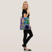 Canvas tas in Abstract Flowers Design (Op model)