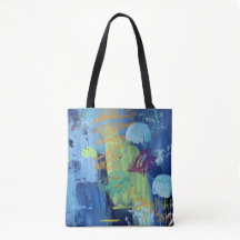 Canvas tas in de blauwe onderwatergrot Ontwerp