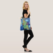 Canvas tas in de blauwe onderwatergrot Ontwerp (Op model)