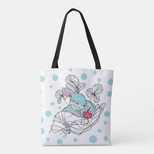 Canvas tas in de hand (Achterkant)