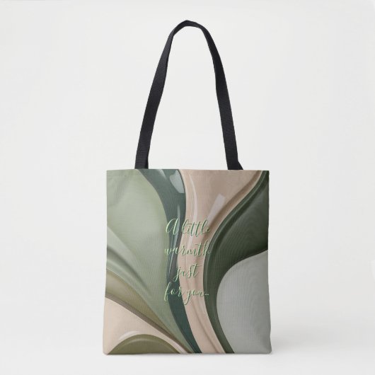 Canvas tas in stijlvolle abstracte graphics (Voorkant)