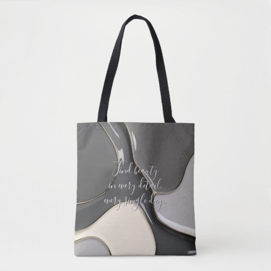 Canvas tas in stijlvolle abstracte graphics (Voorkant)