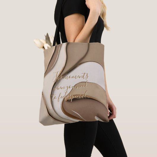 Canvas tas in stijlvolle abstracte graphics (Dichtbij)