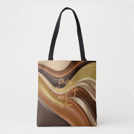 Canvas tas in stijlvolle abstracte graphics (Voorkant)