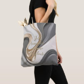 Canvas tas in stijlvolle abstracte graphics (Dichtbij)