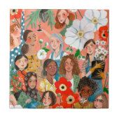 Canvas tas Internationale Vrouwendag Tegeltje (Voorkant)