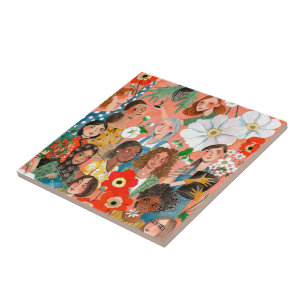 Canvas tas Internationale Vrouwendag Tegeltje