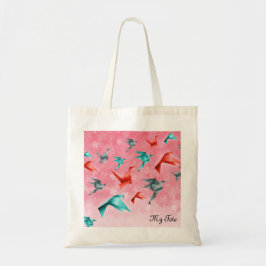 Canvas tas Japanse Floral en Origami Crane Design