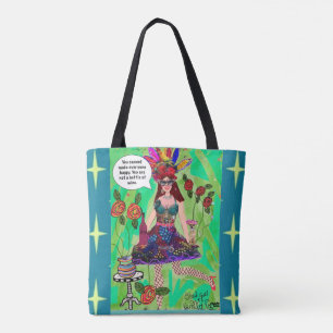 Canvas tas, je kunt niet iedereen gelukkig maken. tote bag