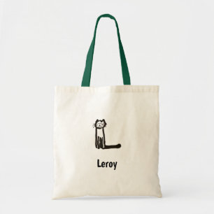 Canvas tas - Kat Letter L met naam