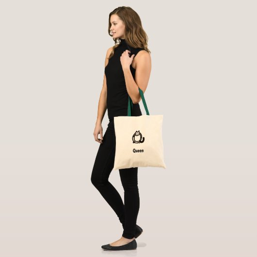 Canvas tas - Kat Letter Q met naam (Voorkant (model))