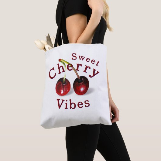 Canvas tas kersen (Dichtbij)