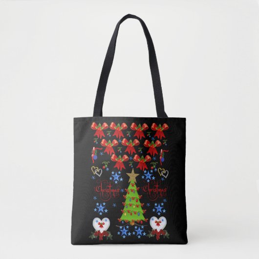 canvas tas kerst (Voorkant)