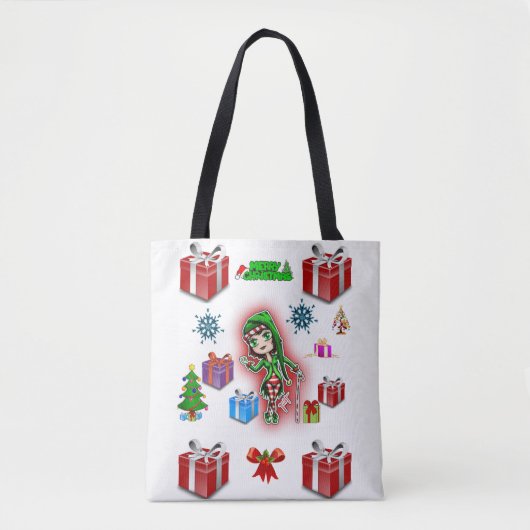 canvas tas kerst (Voorkant)