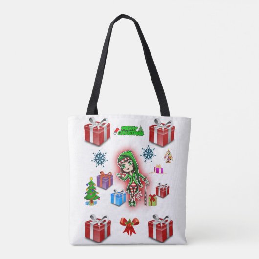 canvas tas kerst (Achterkant)