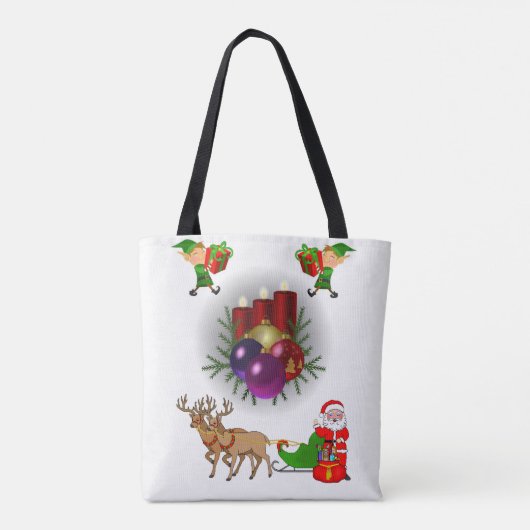 Canvas tas kerst (Achterkant)