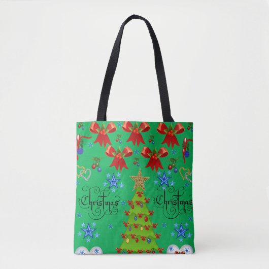 canvas tas kerst (Voorkant)