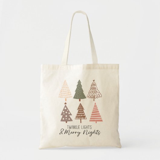 Canvas tas kerstbomen (Voorkant)