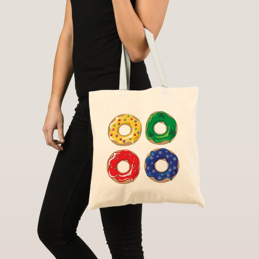Canvas tas kerstdonuts (Voorkant (product))