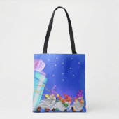 Canvas tas kerstgrint (Voorkant)