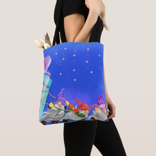 Canvas tas kerstgrint (Dichtbij)