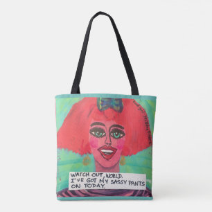 Canvas tas, kijk uit de wereld! Ik heb Tote Bag