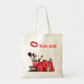canvas tas "Kiss and Makeup" (Voorkant)