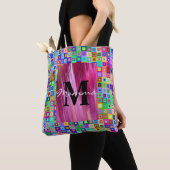 Canvas tas Kleurkleurige kleuren Roze (Dichtbij)