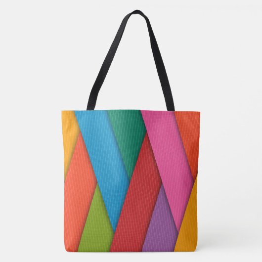 Canvas tas Kleurrijke Driehoeken (Voorkant)