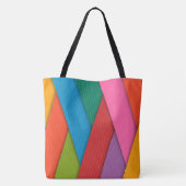 Canvas tas Kleurrijke Driehoeken (Achterkant)