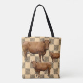 Canvas tas koeien (Achterkant)