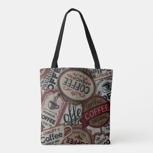 Canvas tas  koffie-labels (Achterkant)
