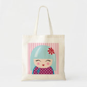Canvas tas Kokeshi girl (Voorkant)