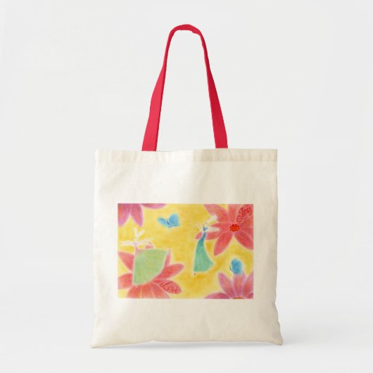 Canvas tas Konijnen Love&Joy Rood (Voorkant)
