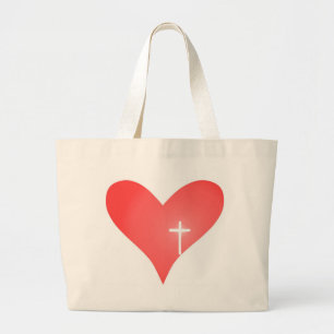 Canvas tas kruis/hart