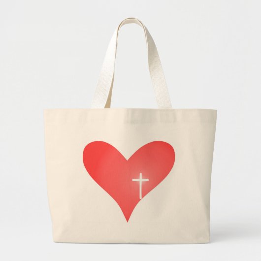 Canvas tas kruis/hart (Voorkant)