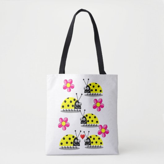 canvas tas ladybugs (Voorkant)