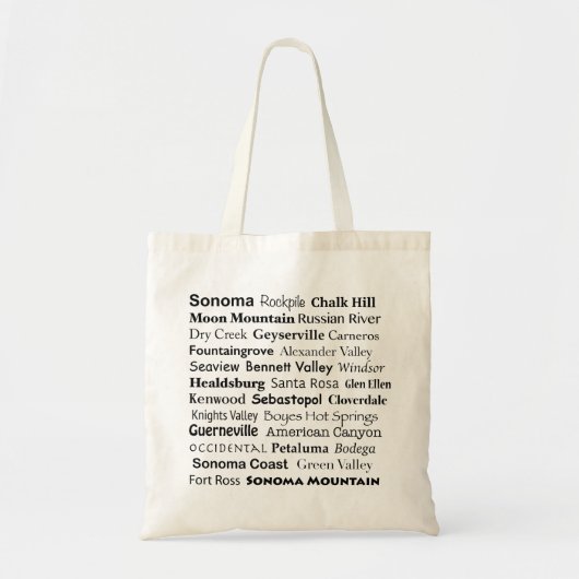 Canvas tas land Sonoma Wine (Voorkant)