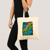 Canvas tas landenkaart