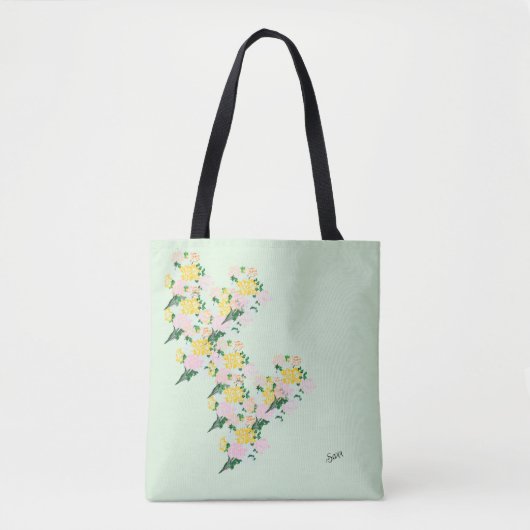 Canvas tas: Lentebloemen Tote Bag (Voorkant)