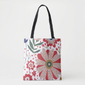 Canvas tas, Levendige roden, Natuur geïnspireerd Tote Bag (Voorkant)